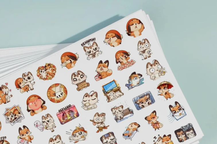 Печать стикеров оптом