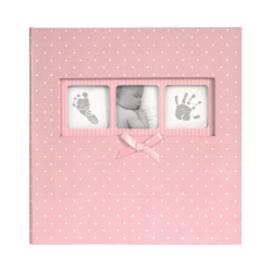 Альбом Innova Baby Polka Q4103612M розовый с карманами 10x15 (200 фото)