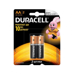 Батарейки Duracell LR6-2BL (AA) basic - 2 штуки