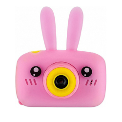 Детский фотоаппарат GSMIN Fun Camera Rabbit с играми, розовый
