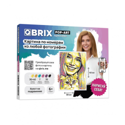 QBRIX Картина по номерам POP ART 30 х 40