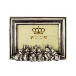 Фоторамка Rabits 10x15, серебряная
