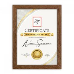 Фоторамка ZEP Certificate Brownl 21х29,7, коричневая